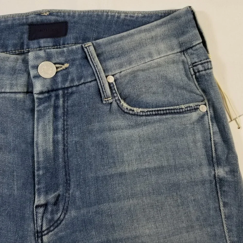 NWT‎ Mother Denim Looker Ankle Fray Stretch Skinny Jeans When Sparks Fly Size 24
